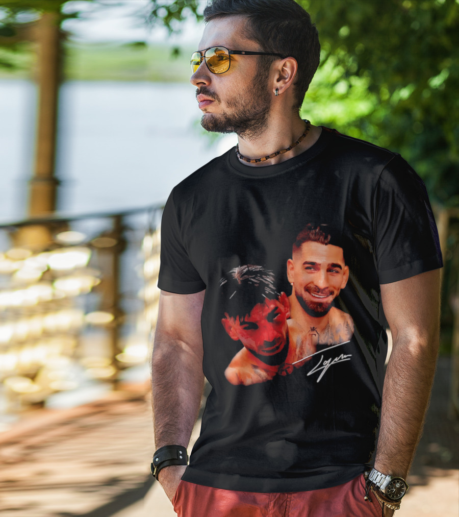 Ilia Topuria UFC Smiley Face And Bleeding Face Signature T-Shirt
