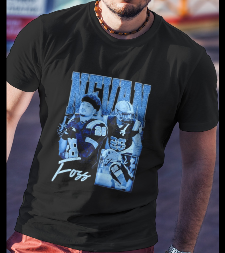 Nevan Foss Number 28 Football Athlete Sports Jersey T-Shirt