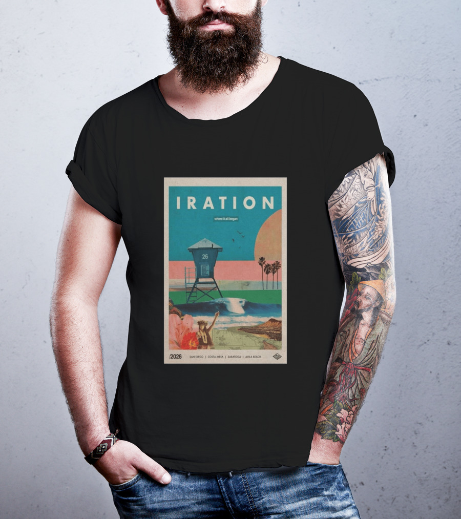 Iration Where It All Began June 27 2026 Saratoga San Diego Costa Mesa Avila Beach T-Shirt