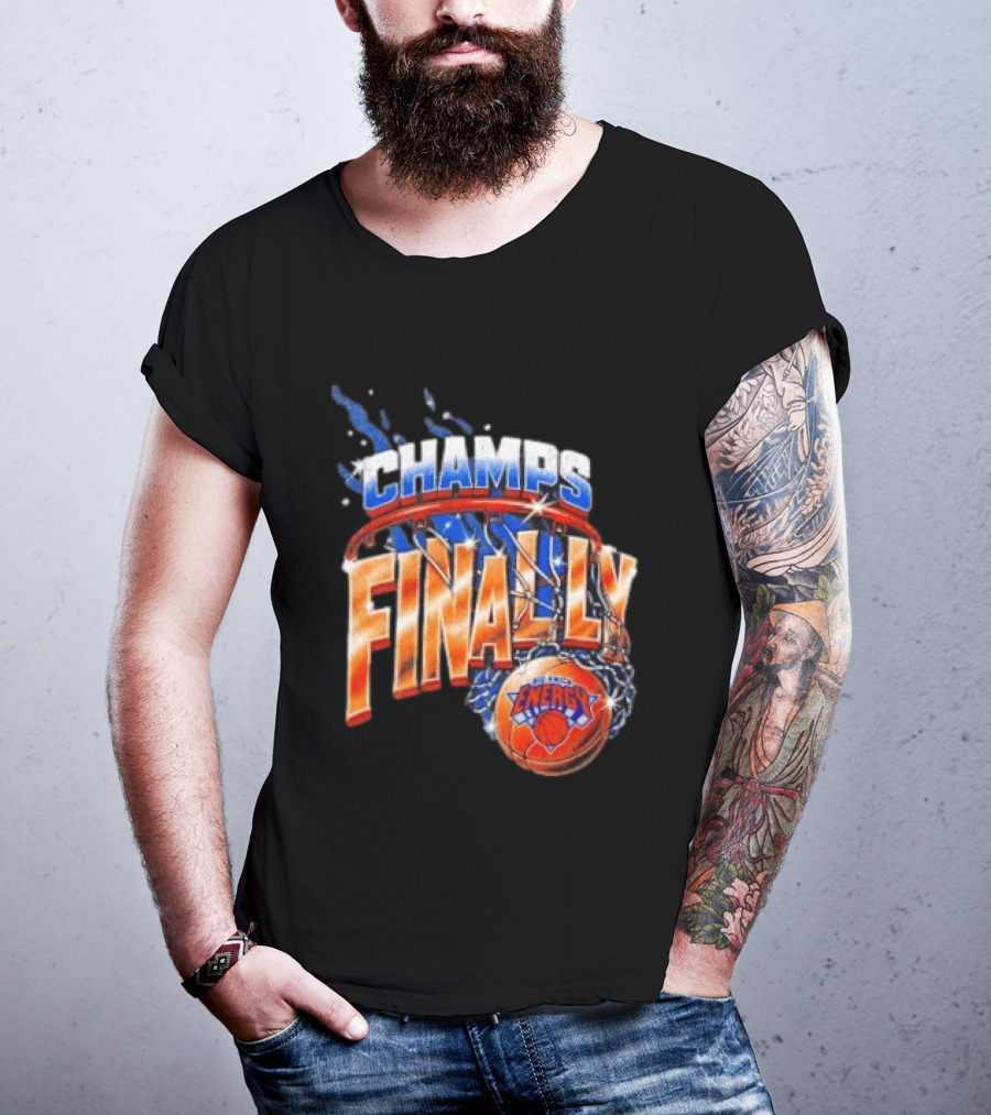 New York Knicks Champs Finally Energy Basketball T-Shirt