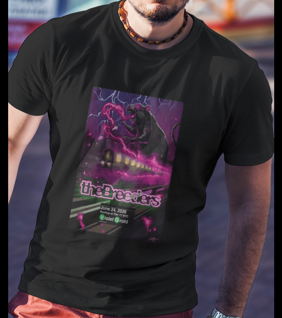 The Breeders June 24 2026 Rooftop At Pier 17 NYC Violet Grohl Guest T-Shirt