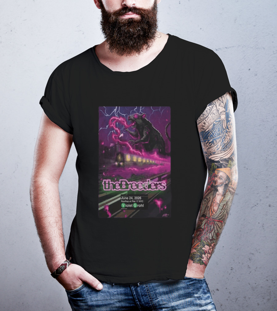 The Breeders June 24 2026 Rooftop At Pier 17 NYC Violet Grohl Guest T-Shirt