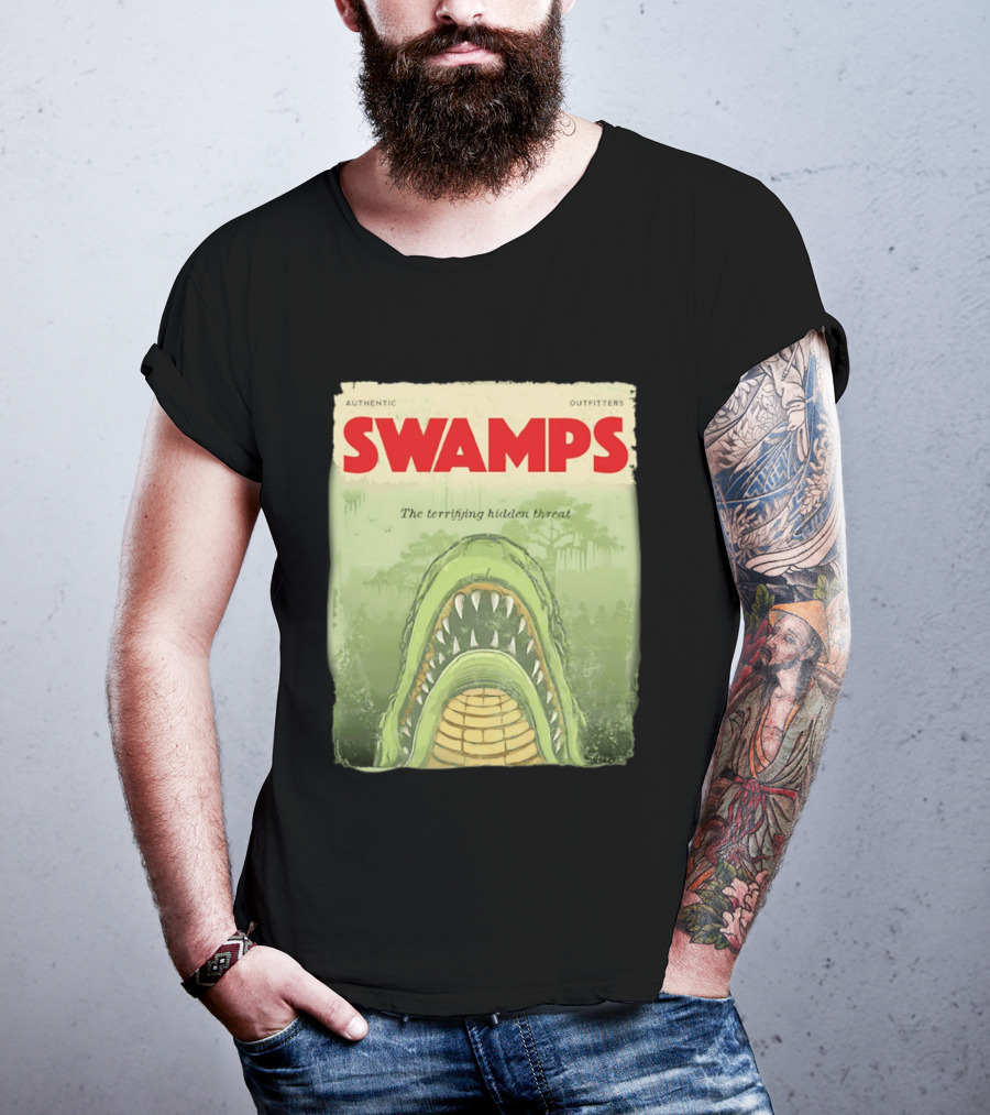 Authentic Outfitters Swamps The Terrifying Hidden Threat T-Shirt