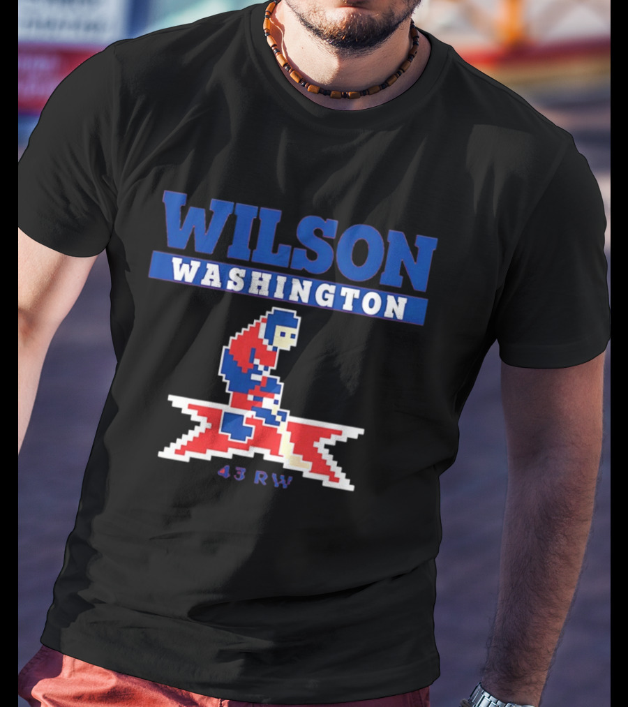 Tom Wilson Washington Capitals 43 RW NHL Pixel Art Hockey T-Shirt