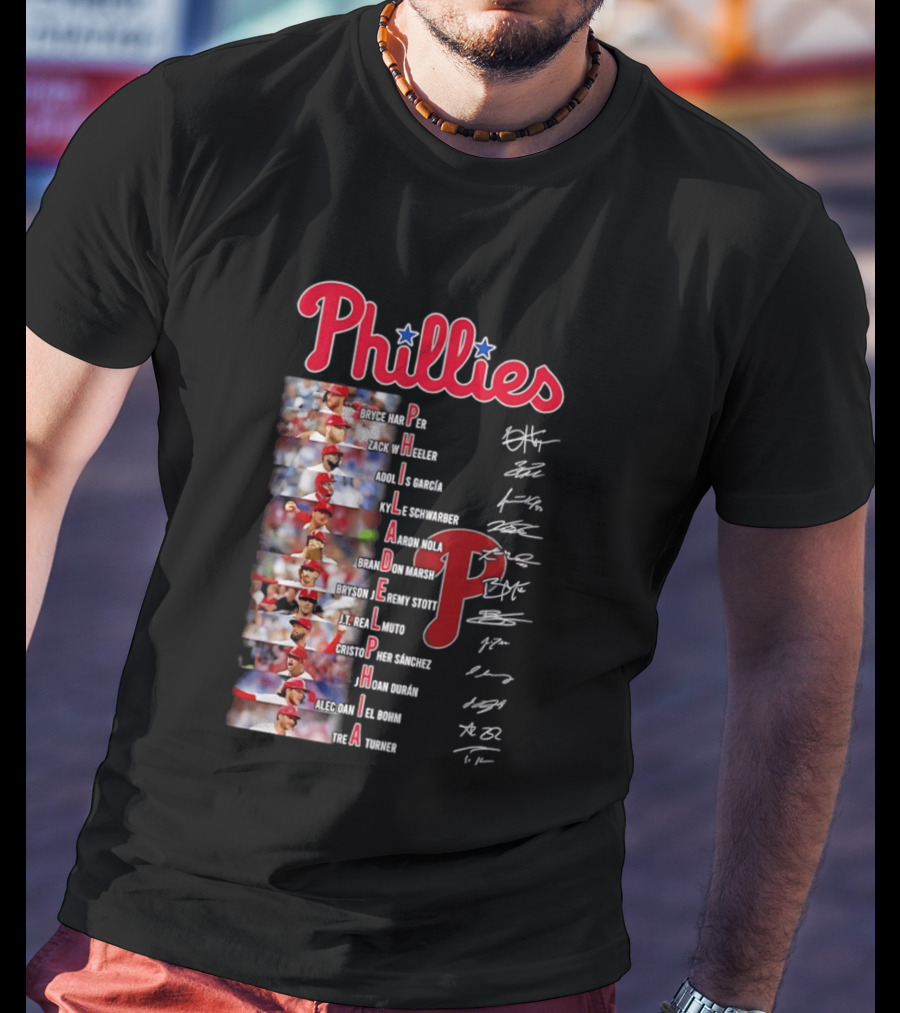 Phillies Baseball Stars Philadelphia Players Lineup T-Shirt