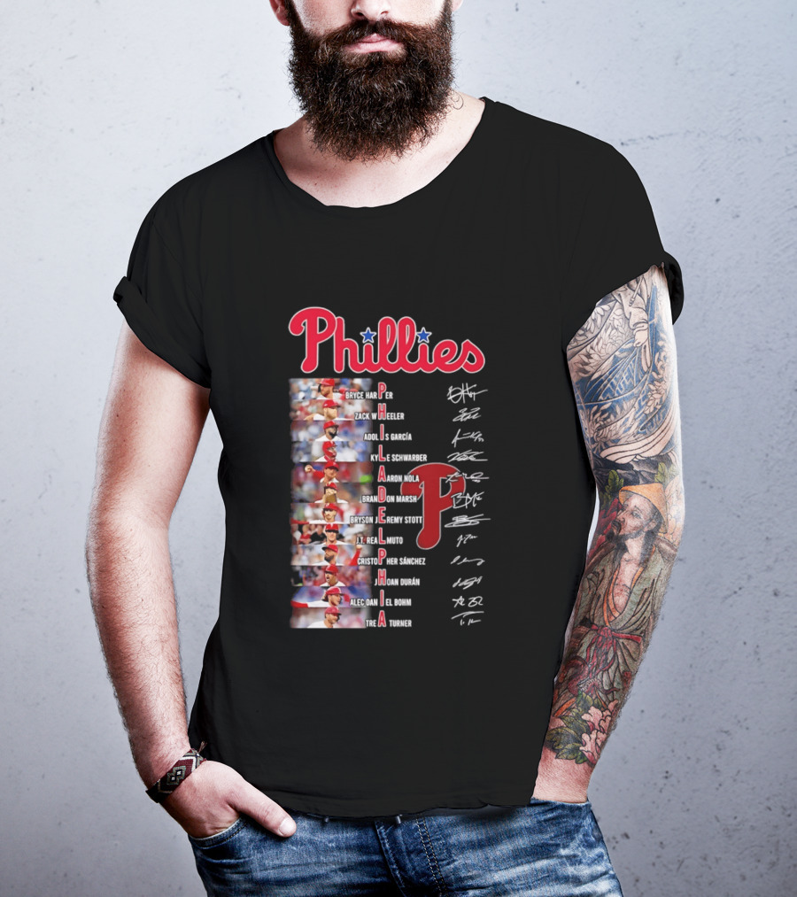 Phillies Baseball Stars Philadelphia Players Lineup T-Shirt
