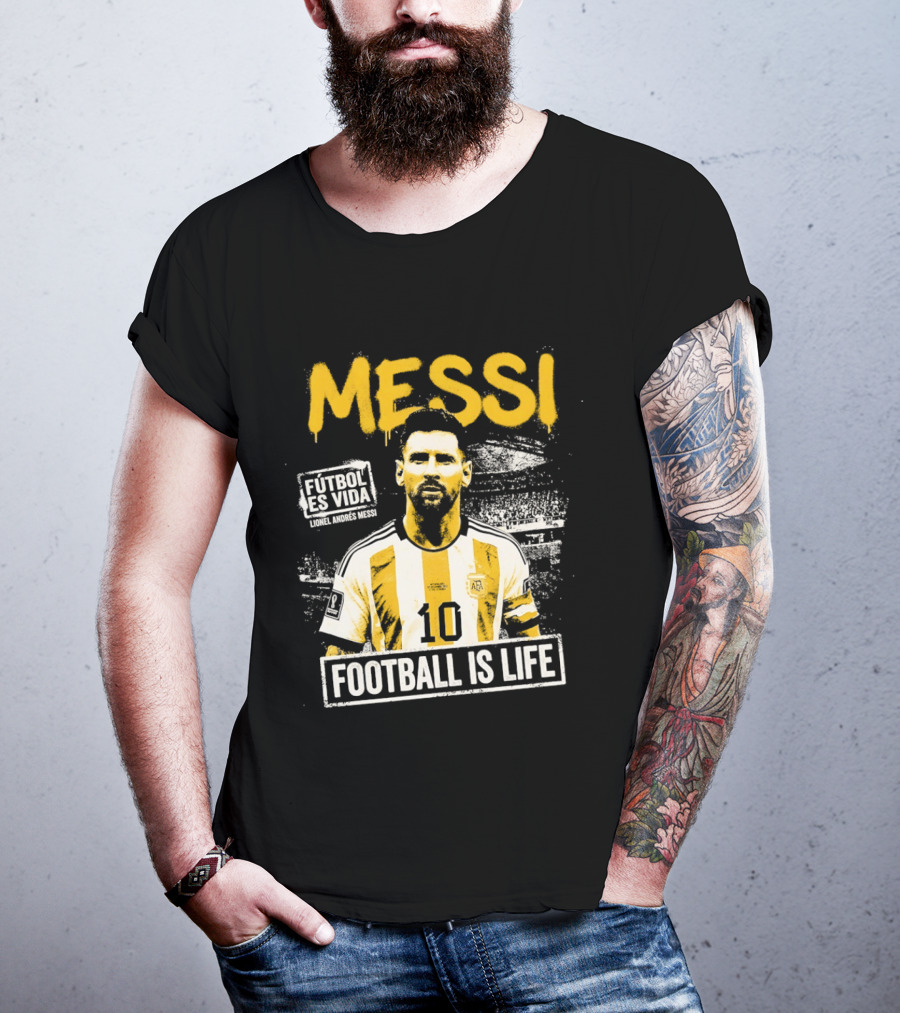 Messi Futbol Es Vida Football Is Life Argentina National Team T-Shirt
