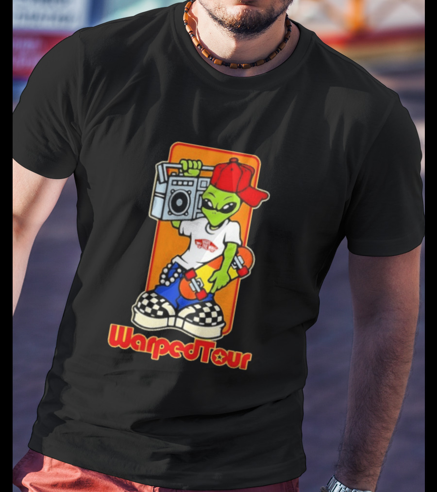 Vans Off The Wall Alien Skater Boombox Warped Tour Checker Shoes T-Shirt