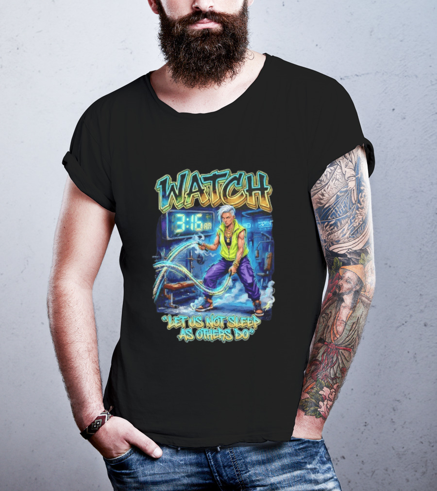 Let Us Not Sleep As Others Do 3:16 AM Boxing Gym Graffiti T-Shirt