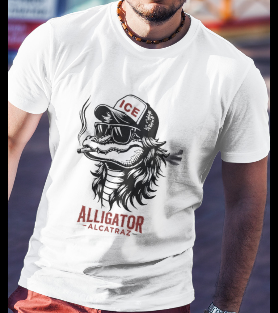 Alligator Alcatraz Ice Smoking T-Shirt