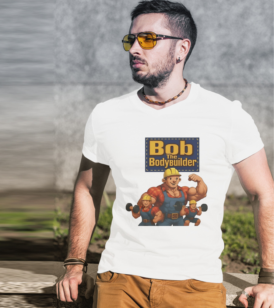Bob The Bodybuilder Strongman Lifting Weights Movie T-Shirt