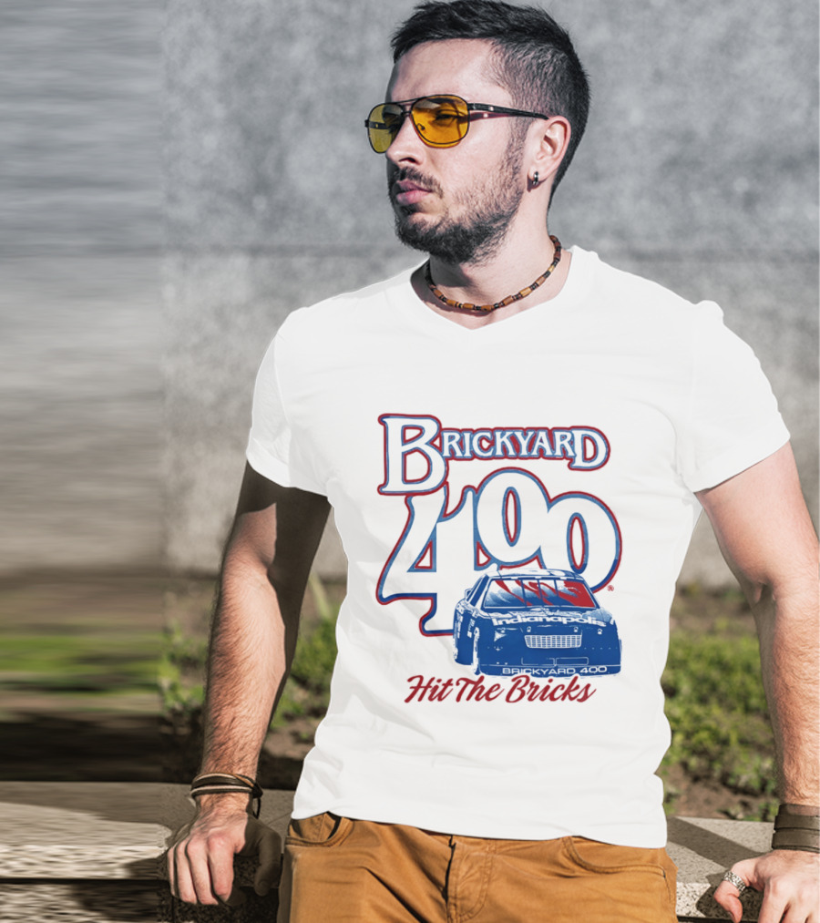 Brickyard 400 Hit The Bricks Indianapolis Motor Speedway Racing Car T-Shirt