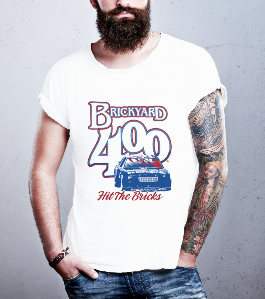 Brickyard 400 Hit The Bricks Indianapolis Motor Speedway Racing Car T-Shirt