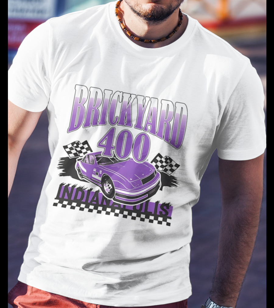 Brickyard 400 Indianapolis Purple Race Car NASCAR Event T-Shirt