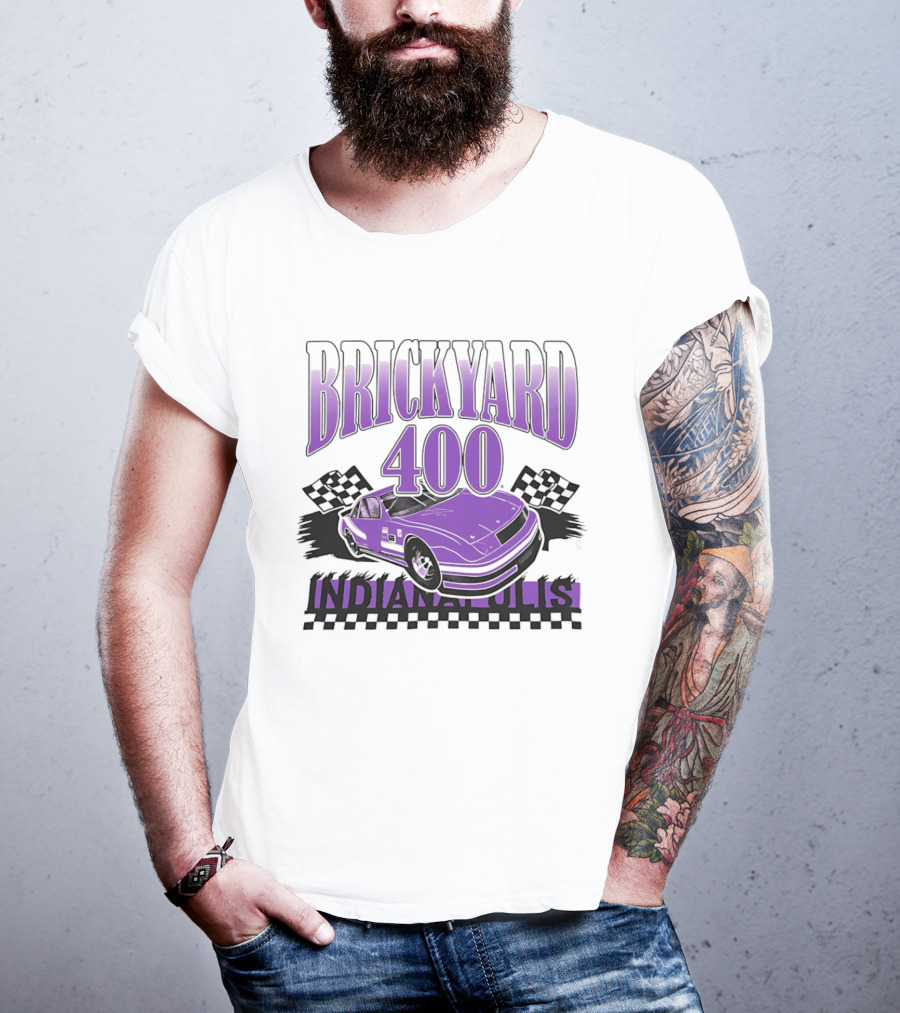 Brickyard 400 Indianapolis Purple Race Car NASCAR Event T-Shirt