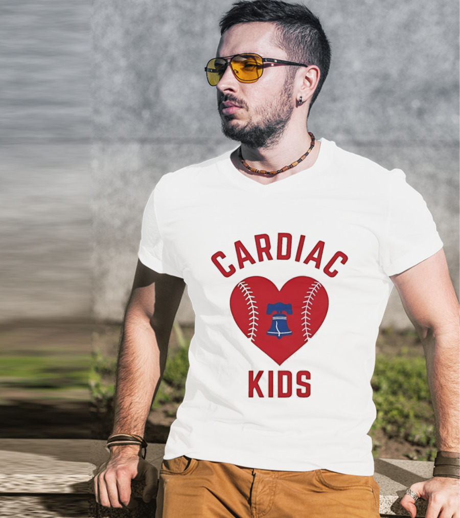 Cardiac Kids Philadelphia Phillies Heart Baseball T-Shirt