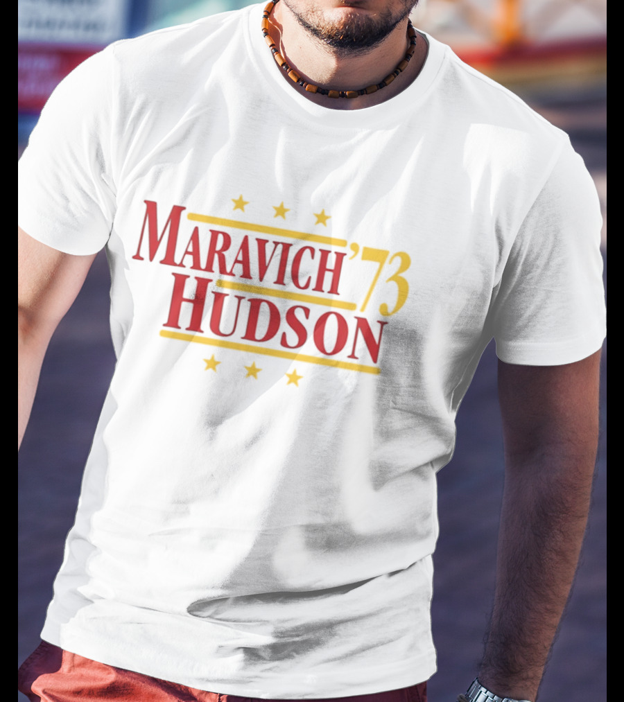 Atlanta Hawks Maravich Hudson 1973 NBA Stars T-Shirt
