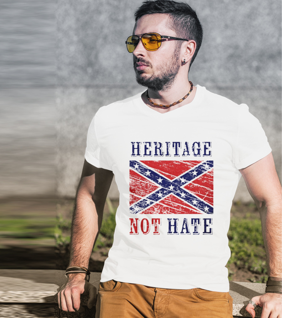 Heritage Not Hate Confederate Flag Southern T-Shirt