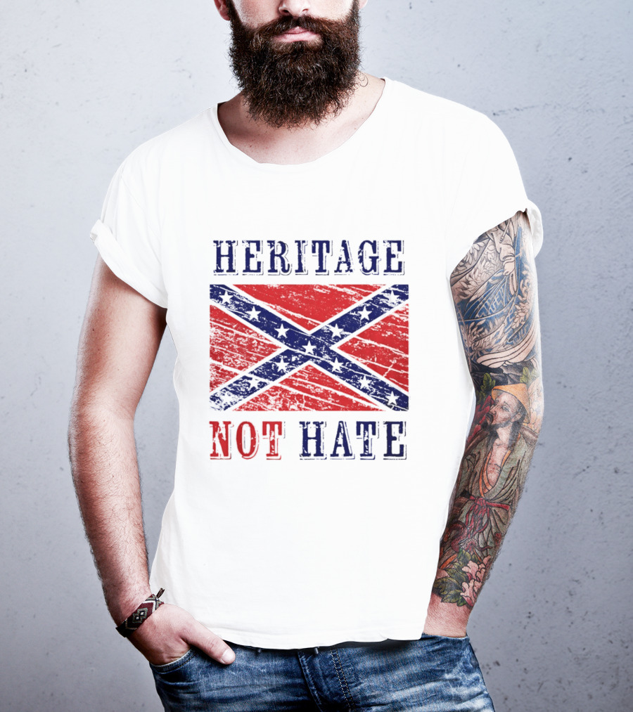 Heritage Not Hate Confederate Flag Southern T-Shirt