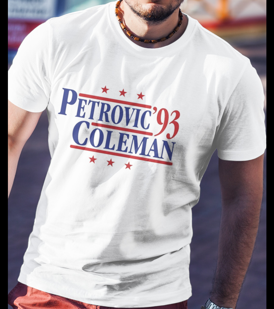 Petrović Coleman '93 Stars New Jersey Nets T-Shirt