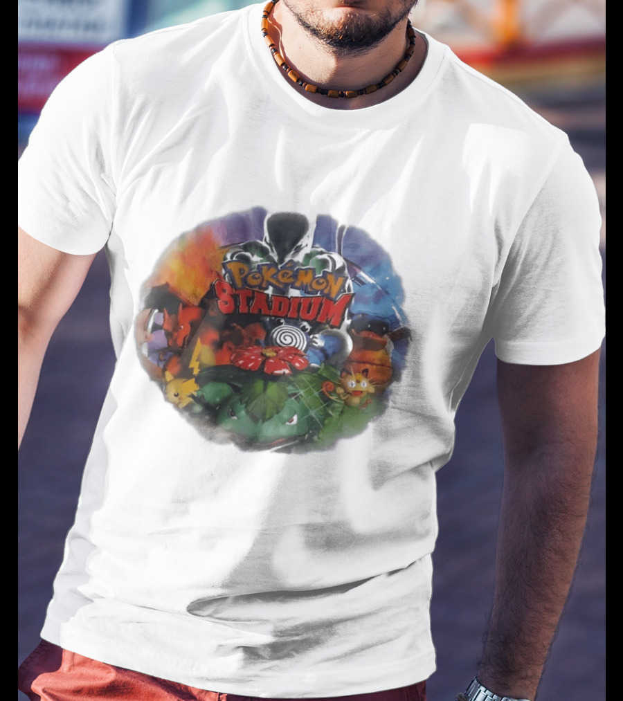 Pokémon Stadium Venusaur Charizard Squirtle Meowth Pikachu Retro Gaming Fan Favorite T-Shirt
