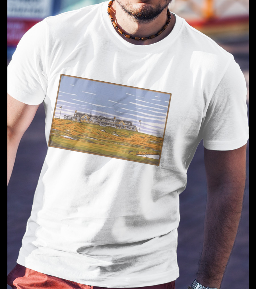 Southampton Golf Course Clubhouse Landscape Painting T-Shirt