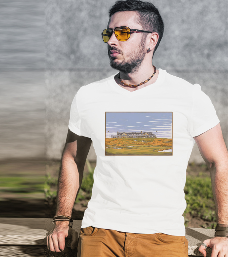 Southampton Golf Course Clubhouse Landscape Painting T-Shirt