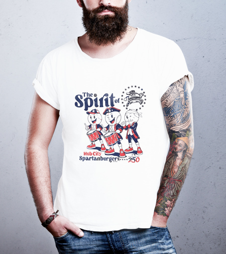 The Spirit Of Hub City Spartanburgers 250 Drummers Parade T-Shirt