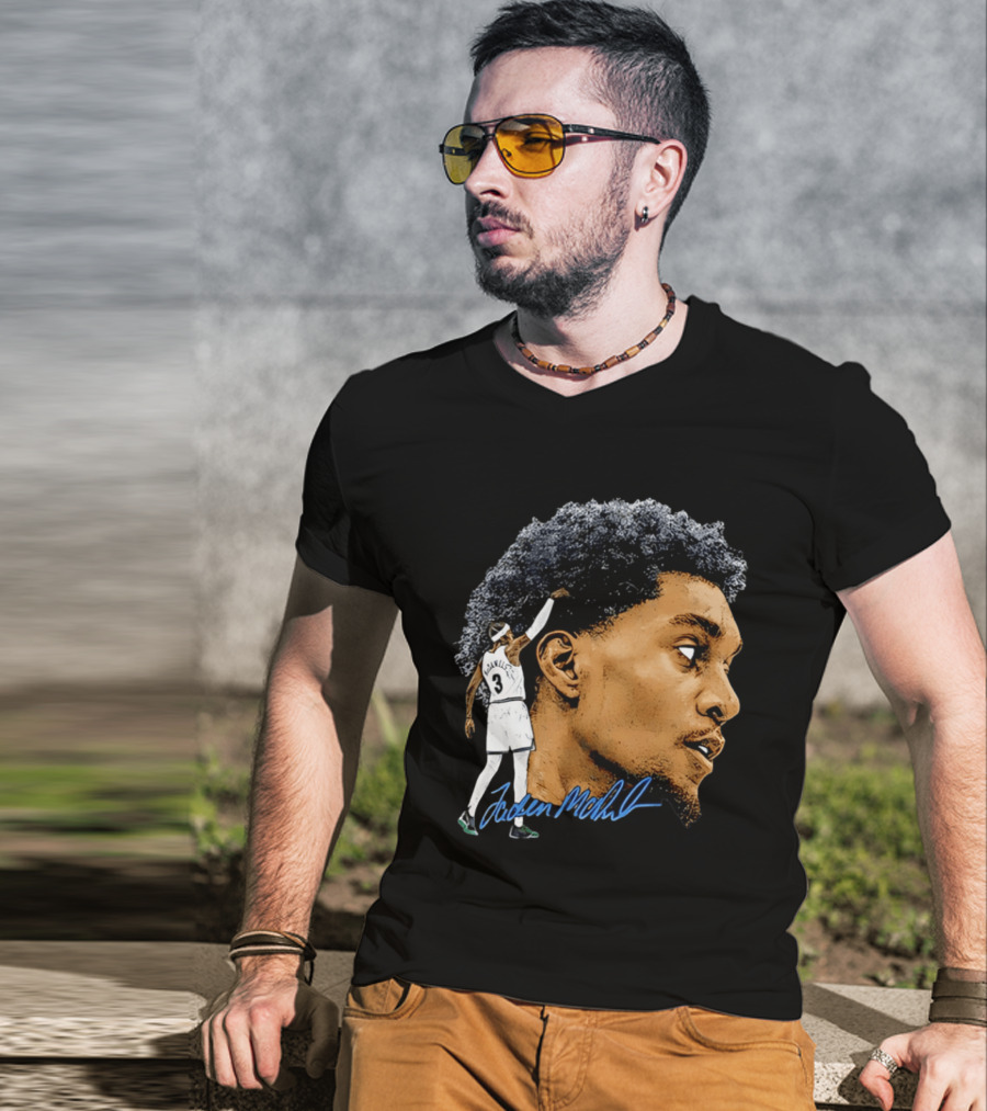 Anthony Edwards Minnesota Timberwolves Jordan McLaughlin Signature T-Shirt