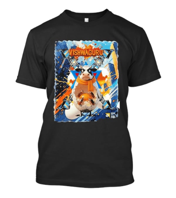 Vishwaguru Cow 2026 Stars Abstract T-Shirt