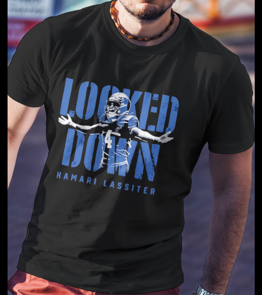 Kamari Lassiter Locked Down Football Player Number 4 T-Shirt