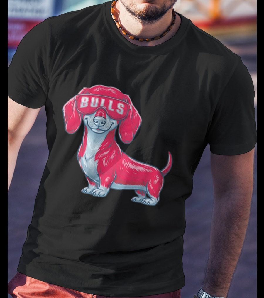 Bulls Dachshund With Sunglasses Cartoon T-Shirt
