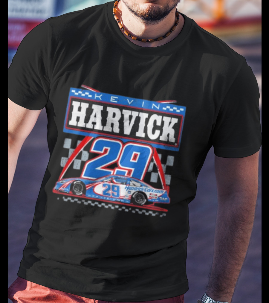 Kevin Harvick 29 Hendrick Cars NASCAR Racing Checkered Flag T-Shirt
