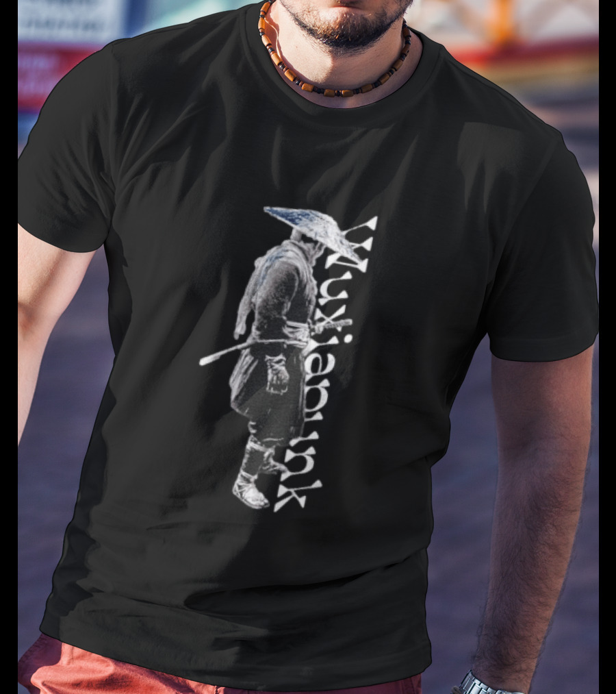 Straw Hat Wuxia Ronin Swordsman Wuxiapunk T-Shirt
