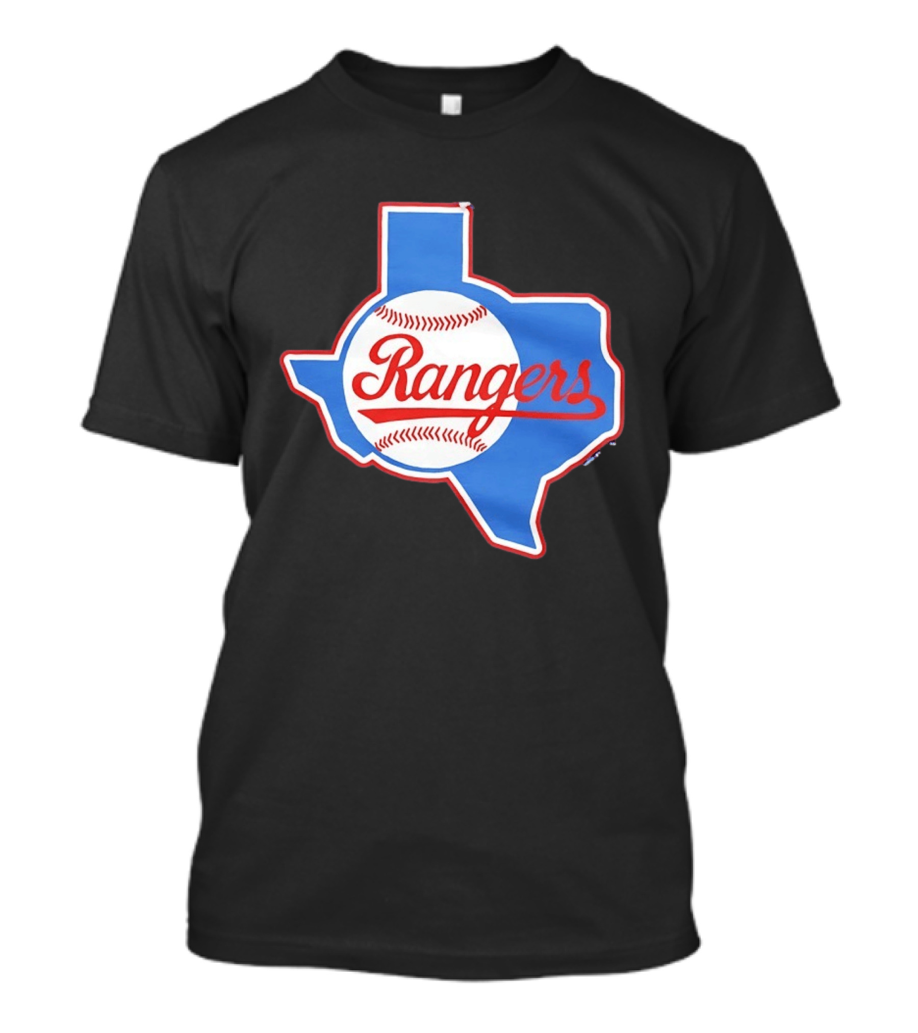 Texas Rangers Baseball Cursive Script Texas State T-Shirt