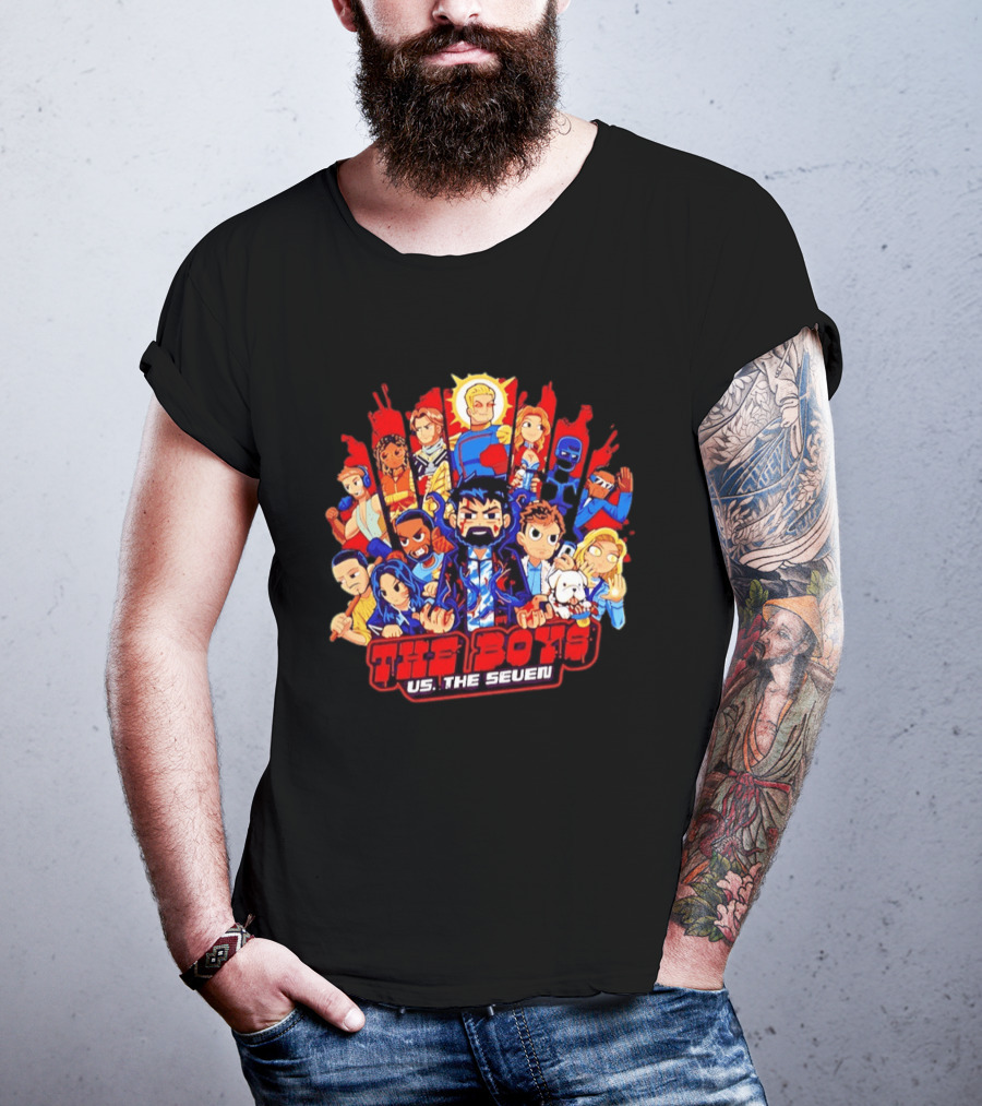 The Boys Vs The Seven Chibi Homelander Character Clash T-Shirt
