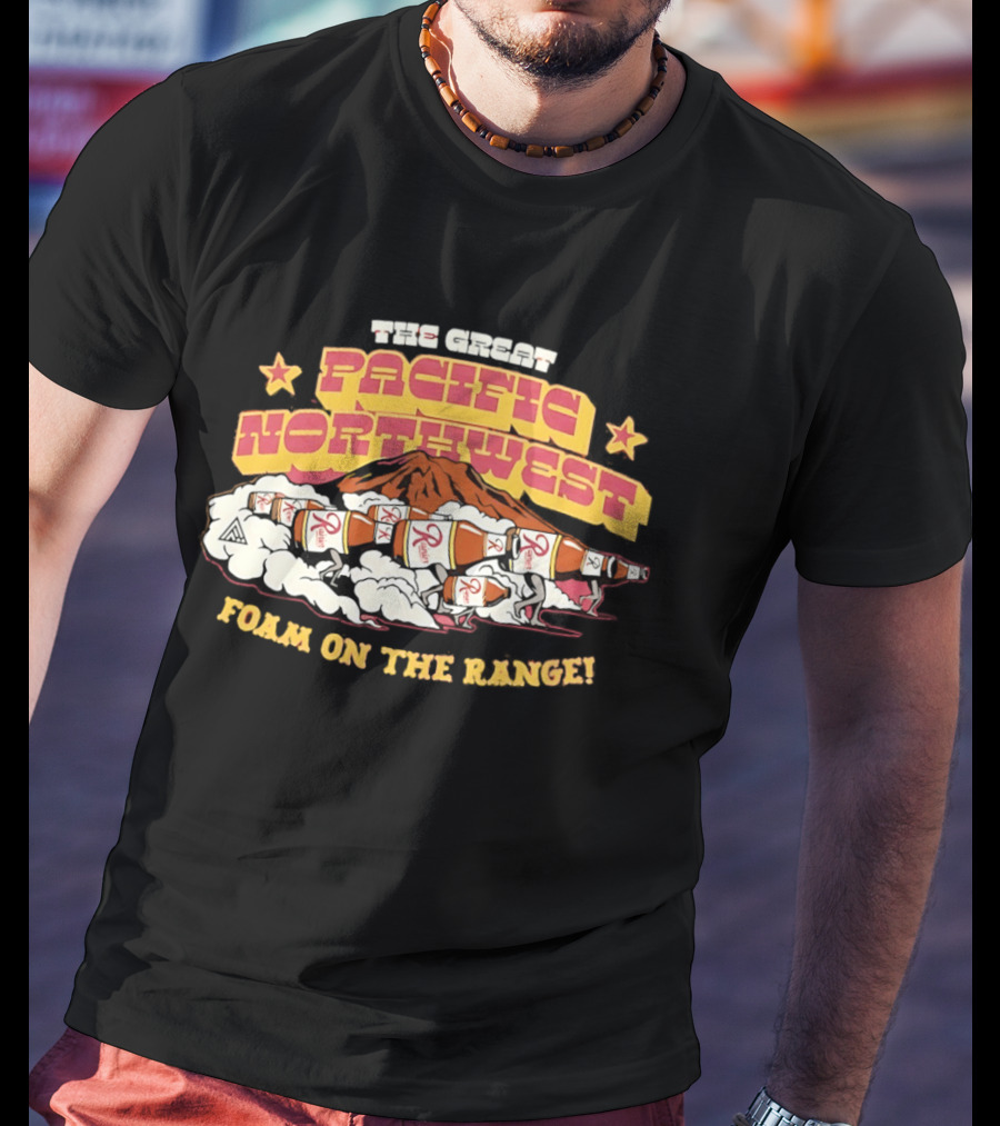 The Great Pacific Northwest Foam On The Range Rainier Beer Mountain T-Shirt