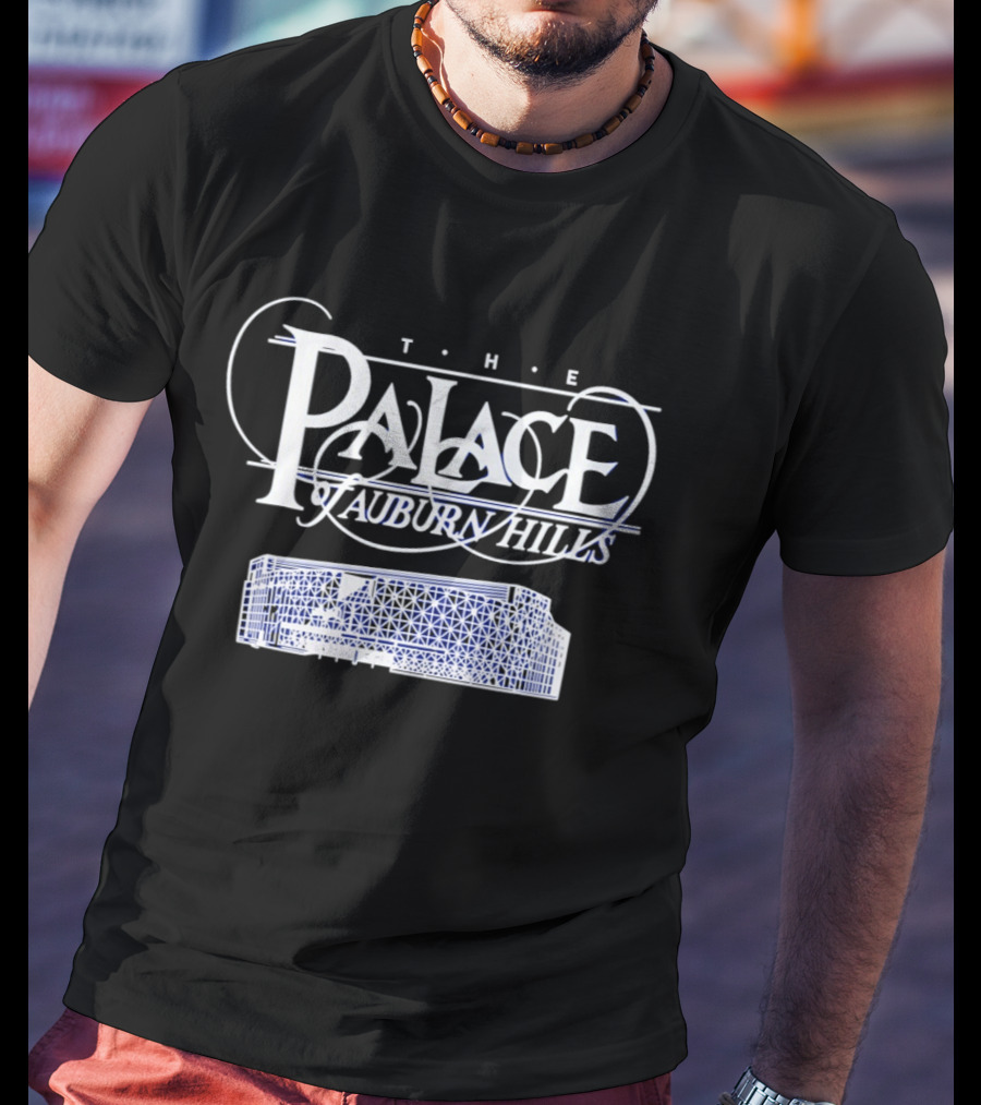 The Palace Of Auburn Hills Arena Sketch T-Shirt