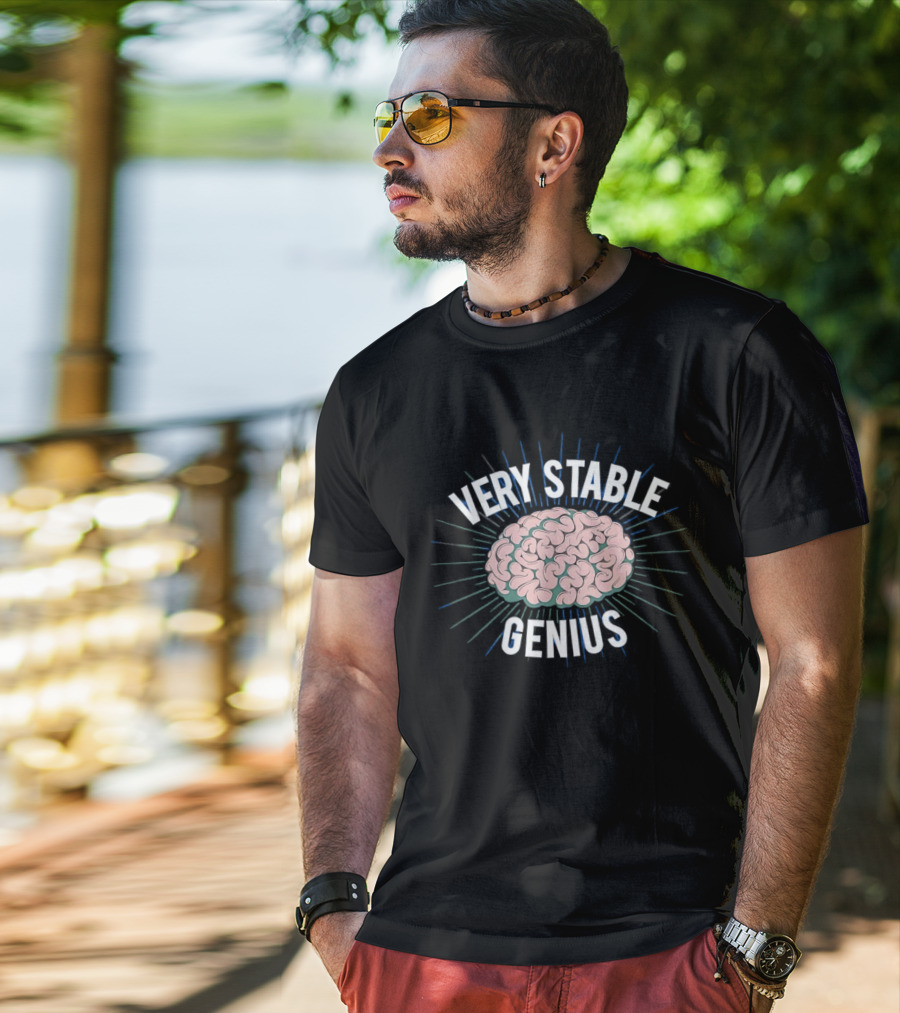 Very Stable Genius Pink Brain T-Shirt