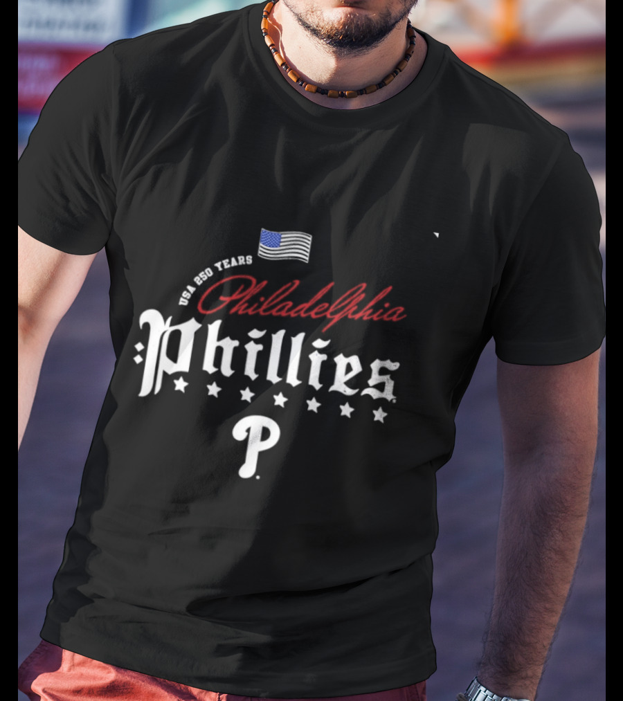 Philadelphia Phillies MLB USA 250 Years 4th Of July Celebration T-Shirt