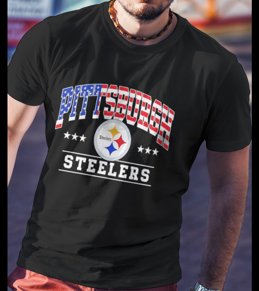 Pittsburgh Steelers American Flag 1776 2026 250 Years Celebration T-Shirt