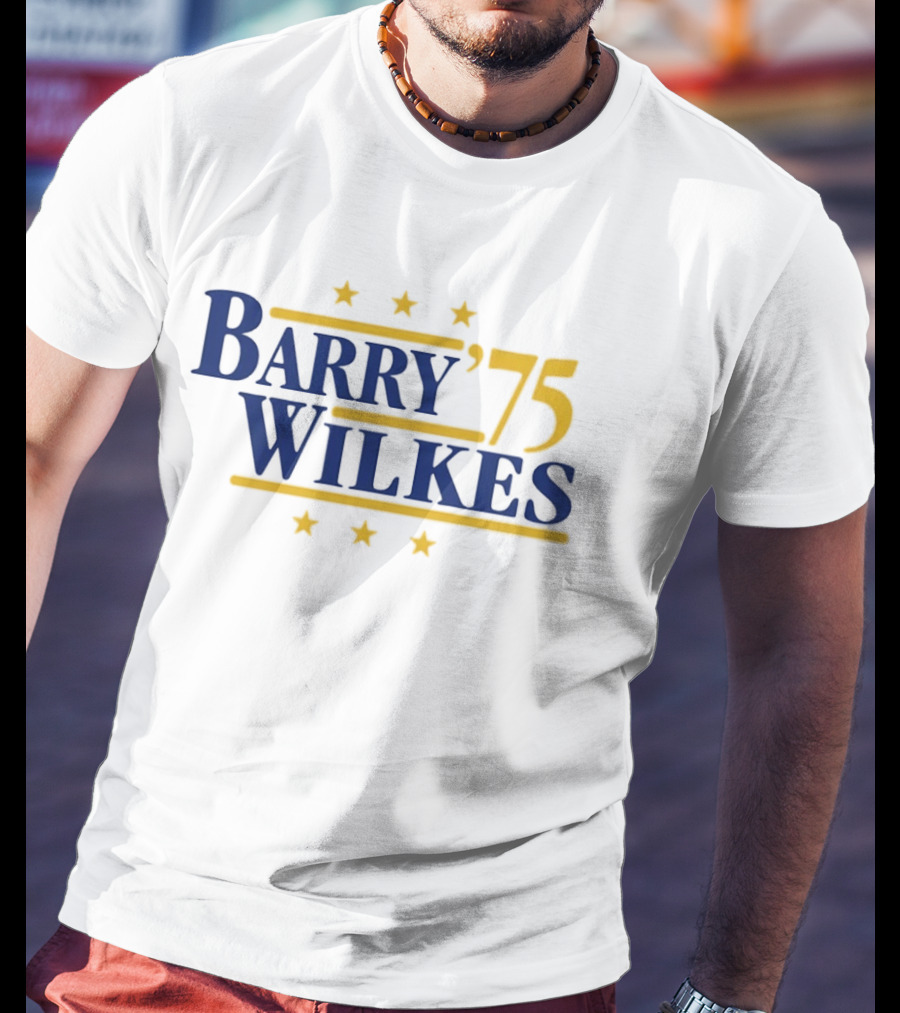 Barry Wilkes '75 Golden State Warriors Six Stars T-Shirt