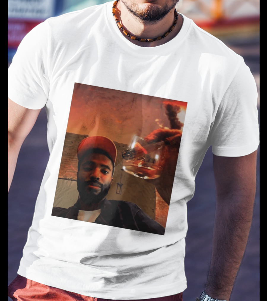 Mikal Bridges Phoenix Suns Cigar Whiskey Glass Sunset Vibes T-Shirt