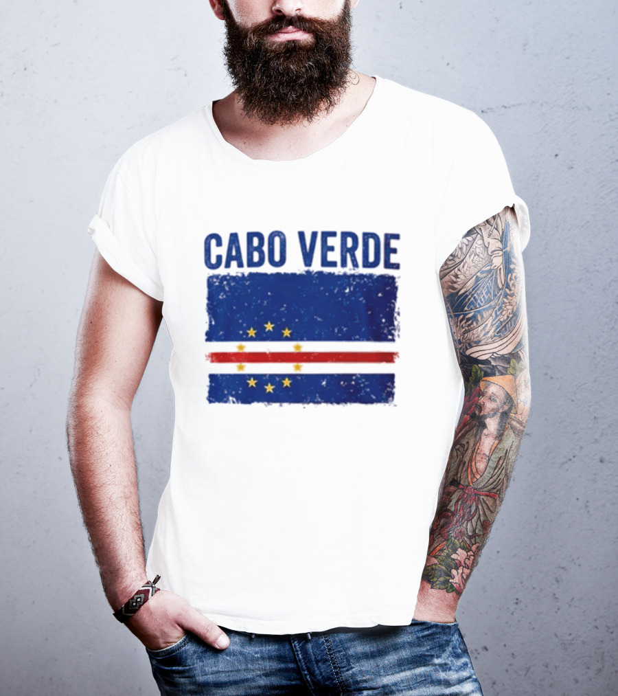 Cabo Verde Flag African Country Patriotic Stars And Stripes T-Shirt