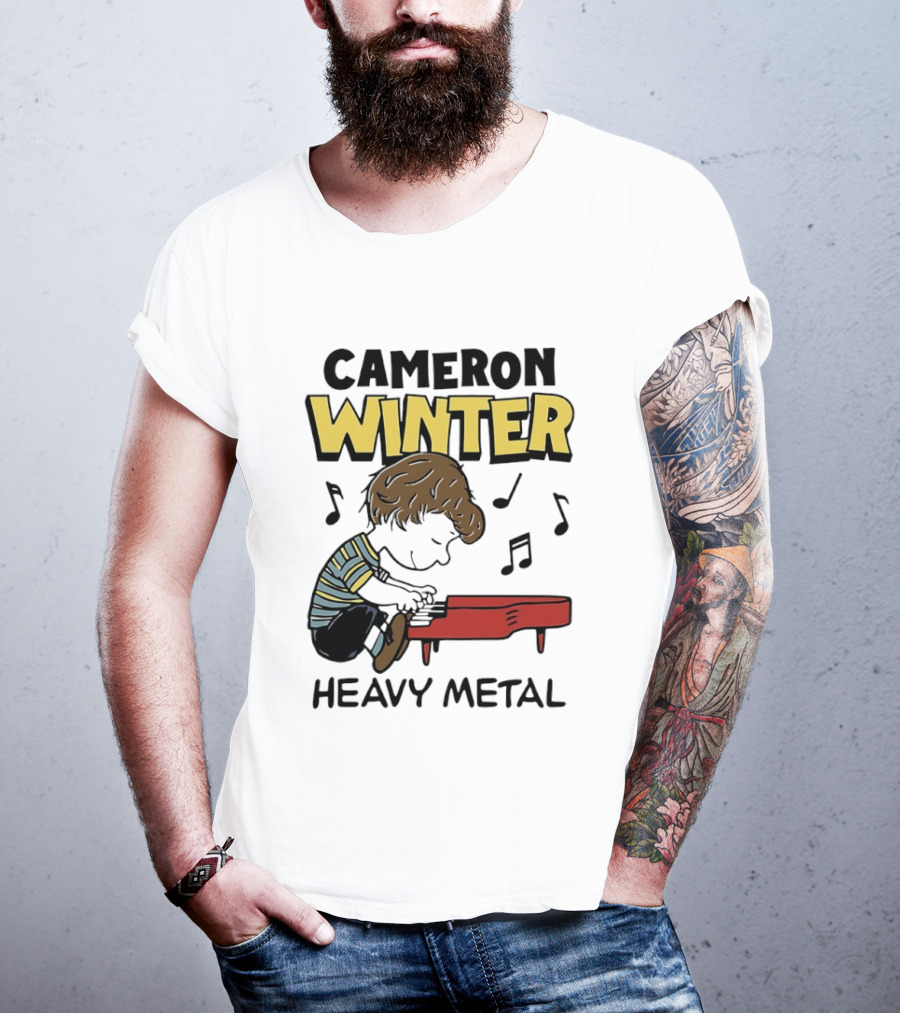Cameron Winter Heavy Metal Schroeder Peanuts Comic Piano T-Shirt