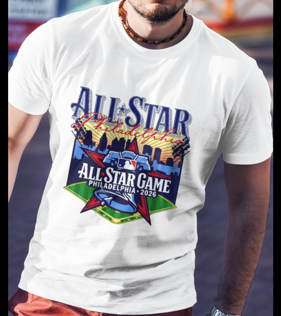 Philadelphia Phillies All Star Game 2026 Skyline Baseball MLB T-Shirt