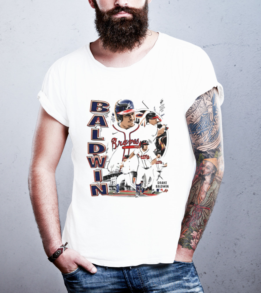 Atlanta Braves Baldwin 90s Bootleg Collage T-Shirt