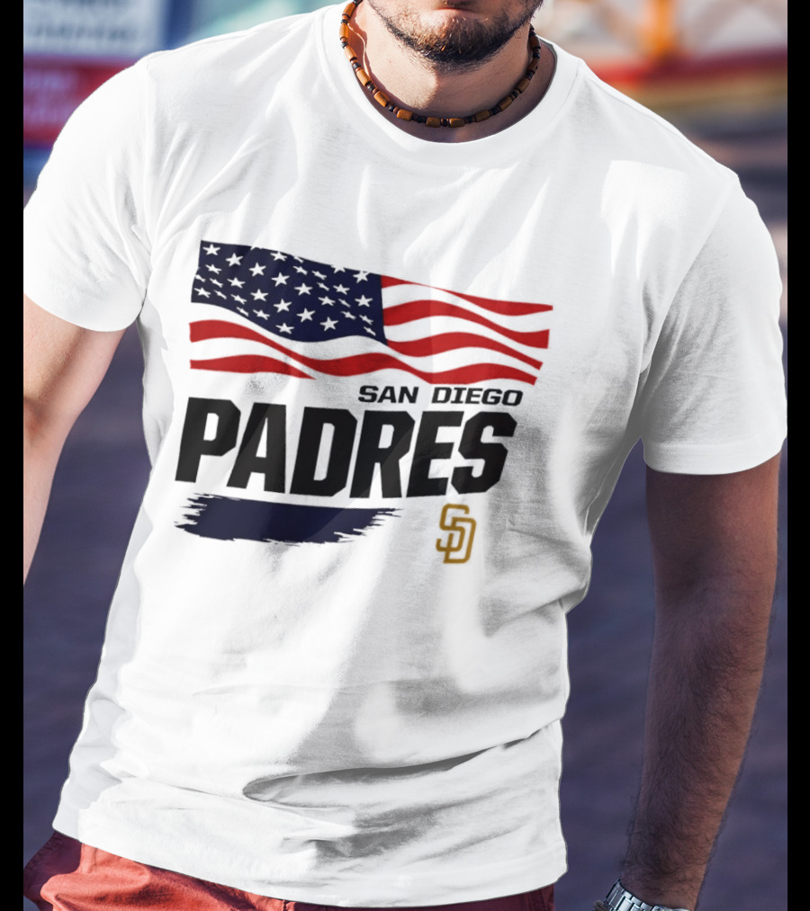San Diego Padres American Flag SD T-Shirt
