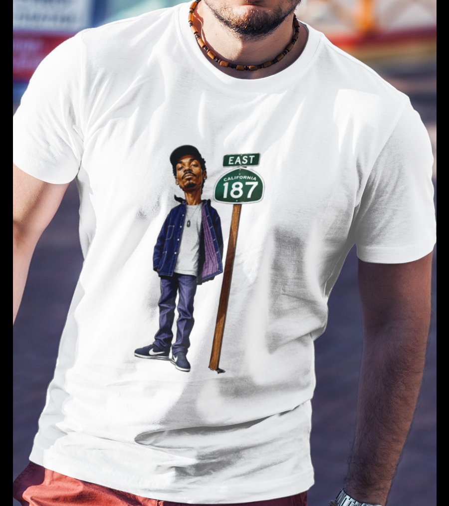 Snoop Dogg California 187 East Sign West Coast Hip Hop T-Shirt