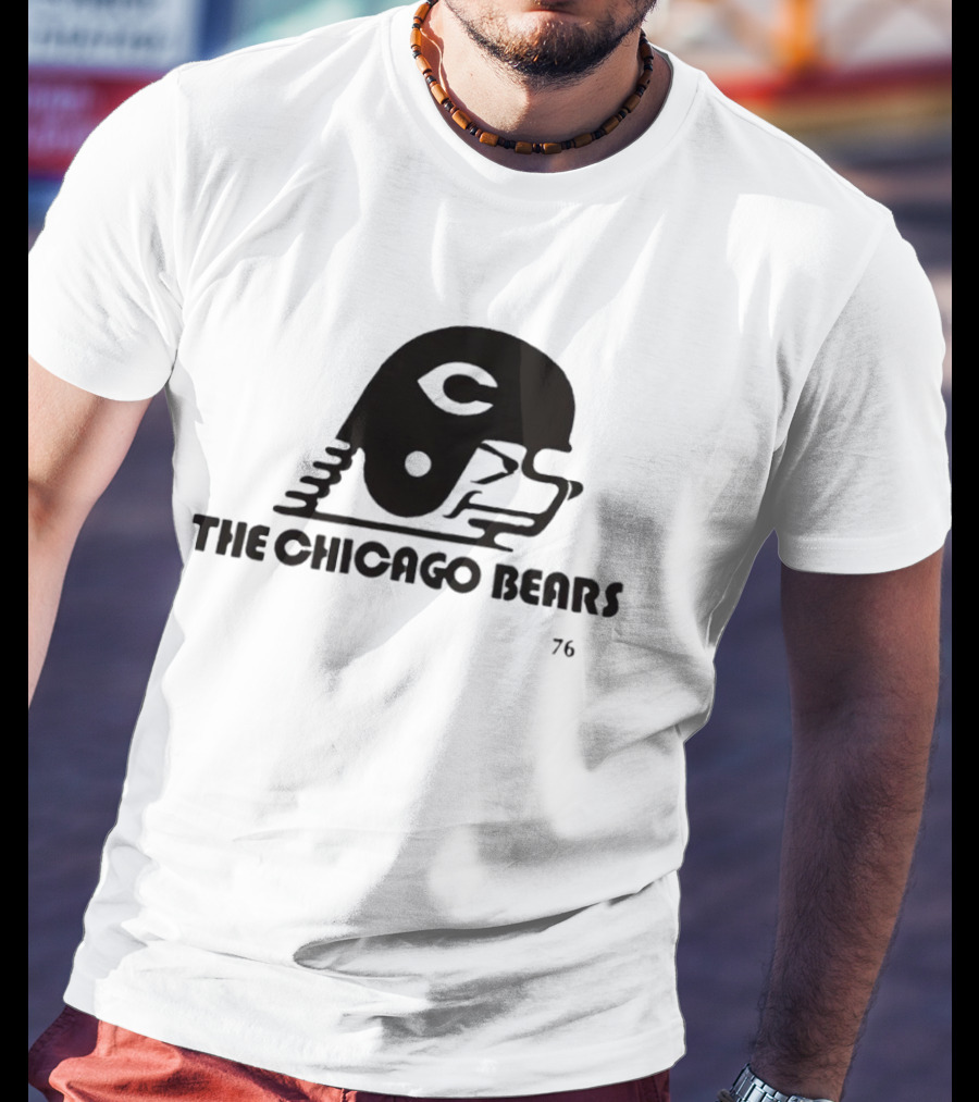 The Chicago Bears Helmet Logo 76 T-Shirt